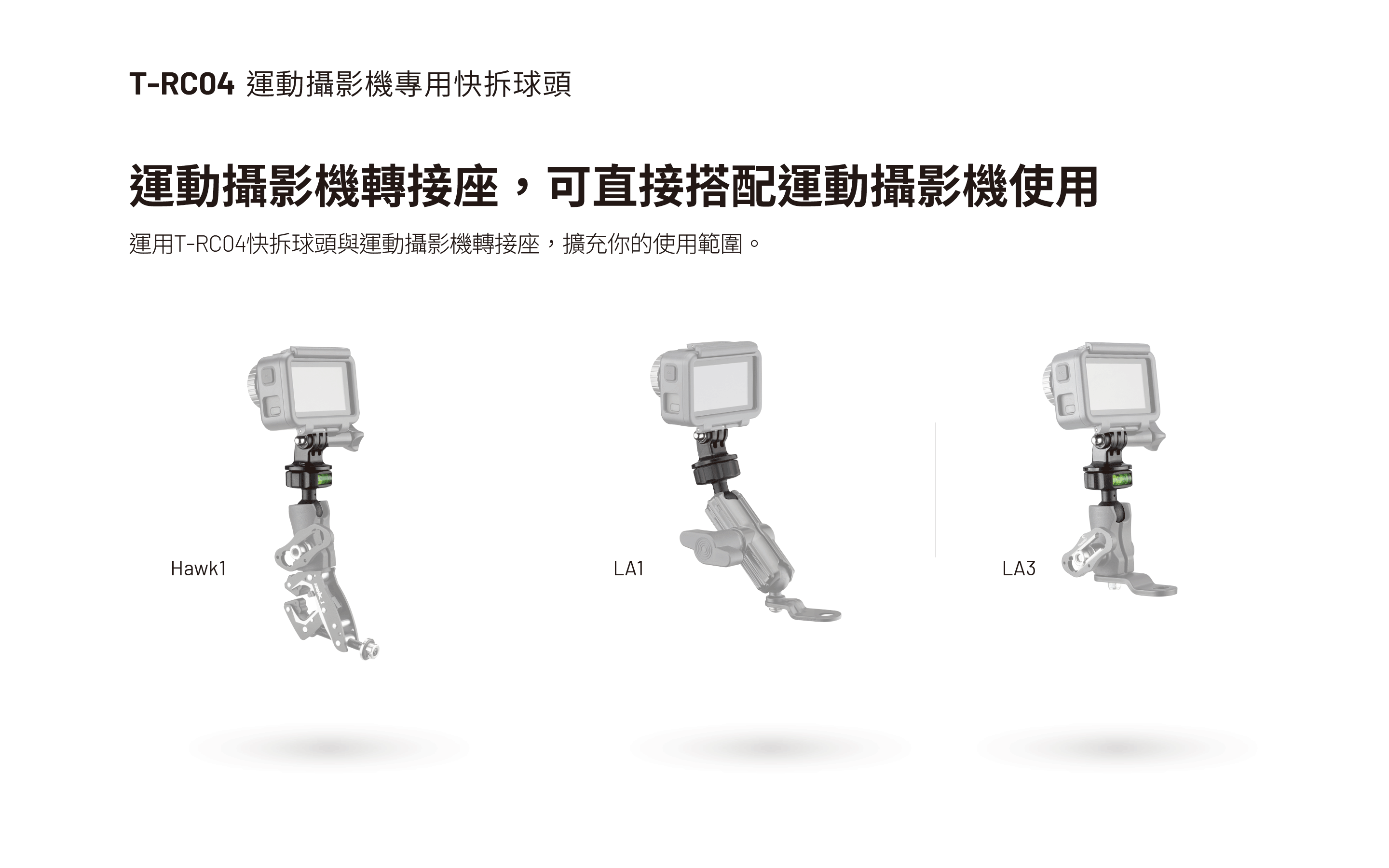 T-RC04  運動攝影機專用快拆球頭