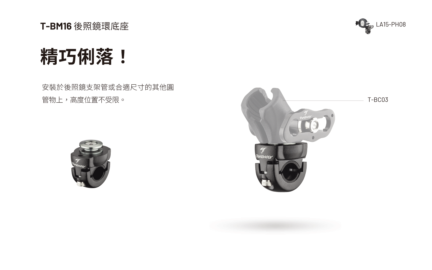 T-BM16 後照鏡環底座