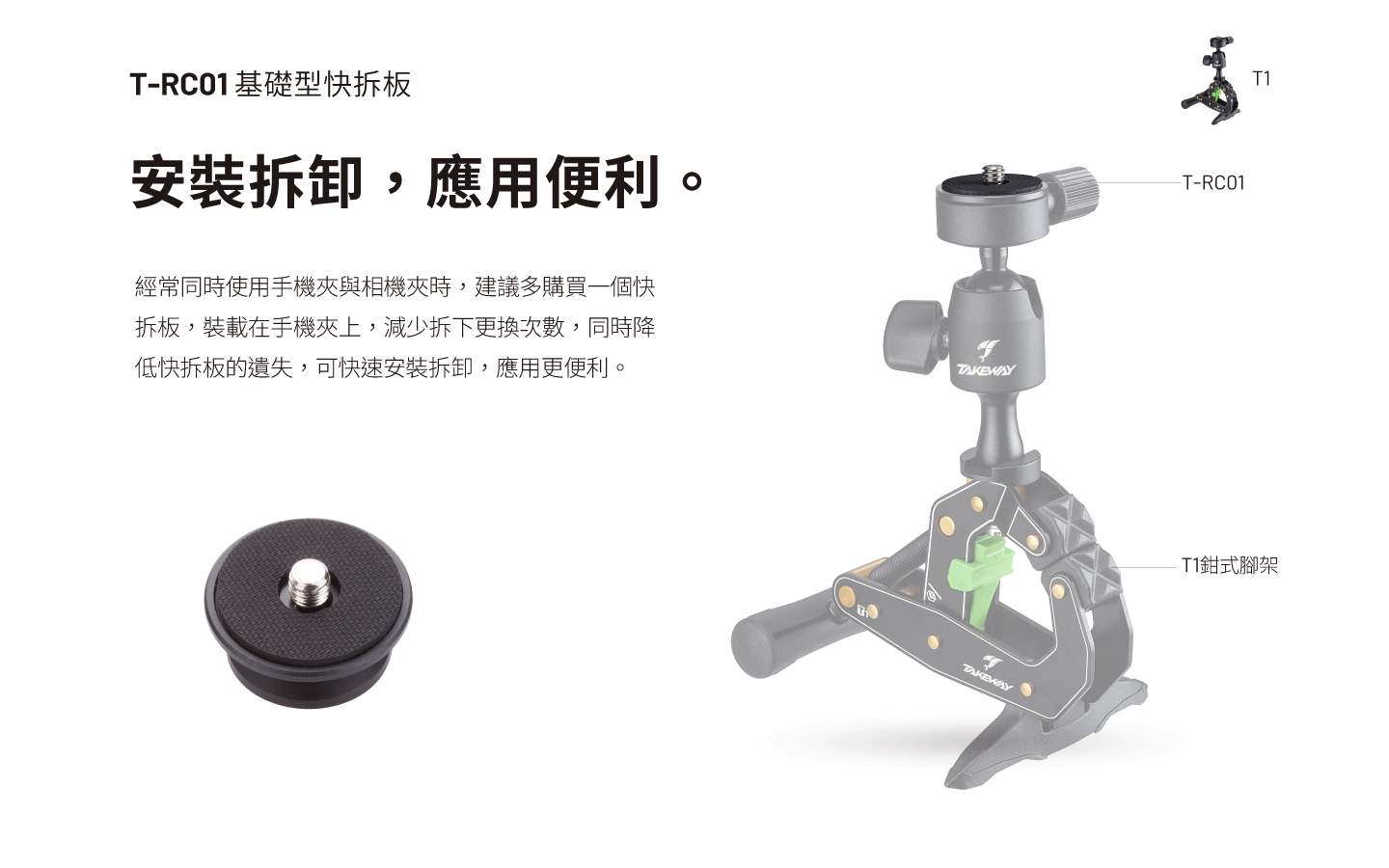 T-RC01 基礎型快拆板