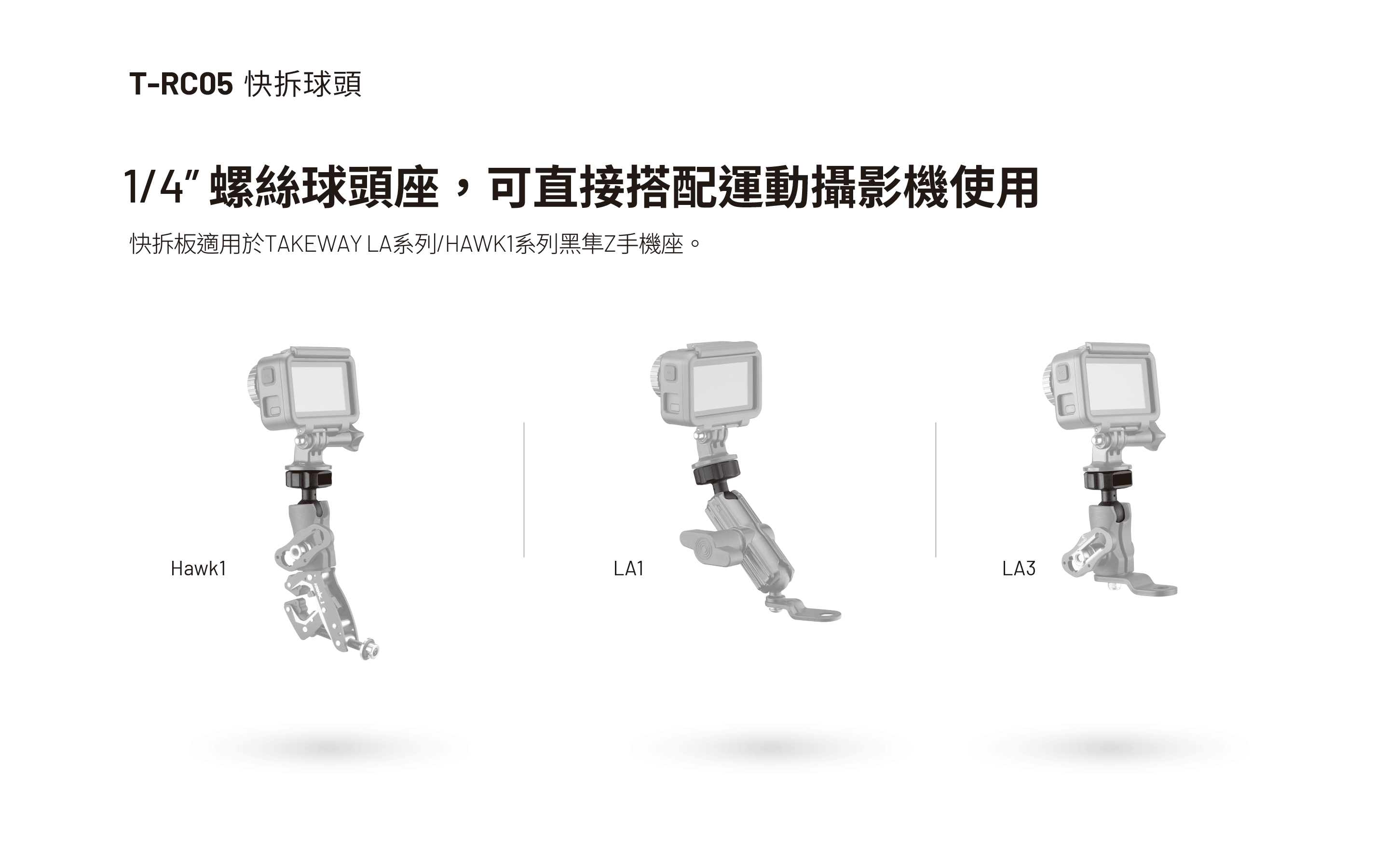 T-RC04 運動攝影機專用快拆球頭